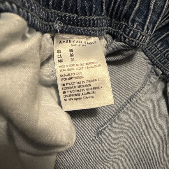 American Eagle Outfitters Women's Size 00 Denim Blue Mini Shorts - Picture 6 of 6